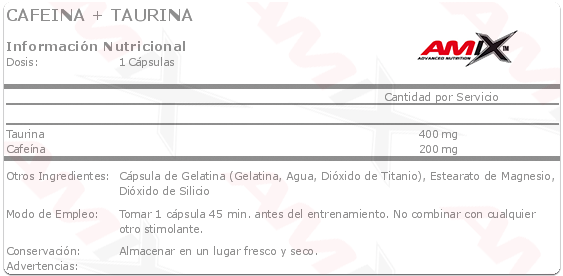 Caffeine with Taurine