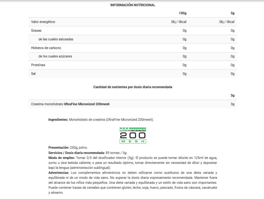 CREABIG 250gr 200MESH