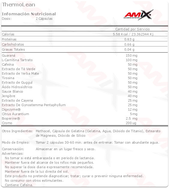 ThermoLean 90 capsulas AMIX