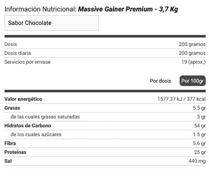 MASSIVE GAINER PREMIUM