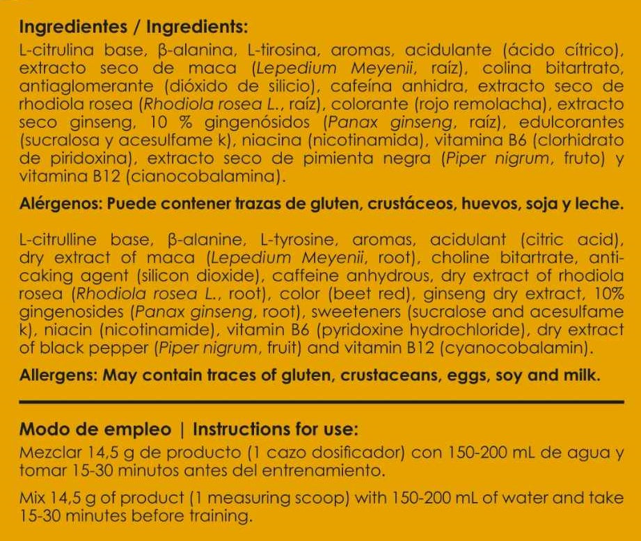 PUM X PREENTRENO 390gr